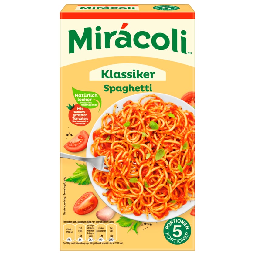 Mirácoli Spaghetti mit Tomatensauce 5 Portionen 616g